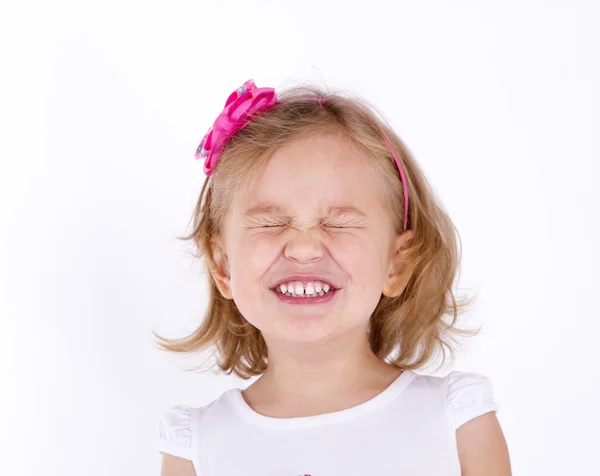 Little girl close up strongly — Stock Photo, Image