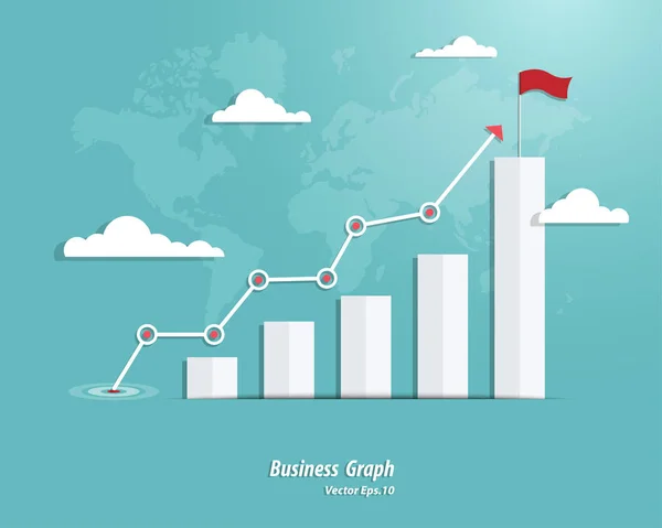 Sucesso gráfico de negócios — Vetor de Stock