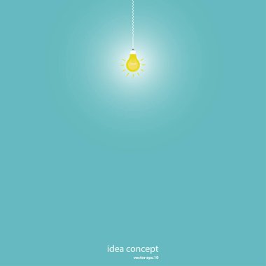 Arka planda bir numaralı ampul, Başarı konsepti, Liderlik, Vektör çizimi düz tasarım