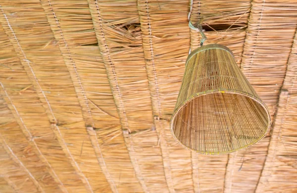 Tavandan sarkan bir bambu lamba.