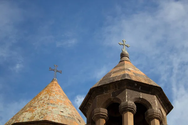 Igreja Khor Virap Armênia Sob Céu Azul — Fotografia de Stock