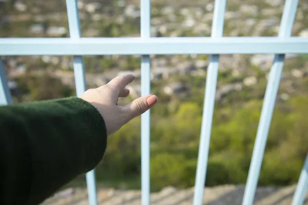 Staket Kullen Till Byn — Stockfoto