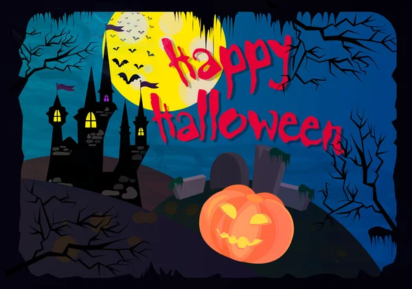 Šťastný Halloween Card — Stockový vektor