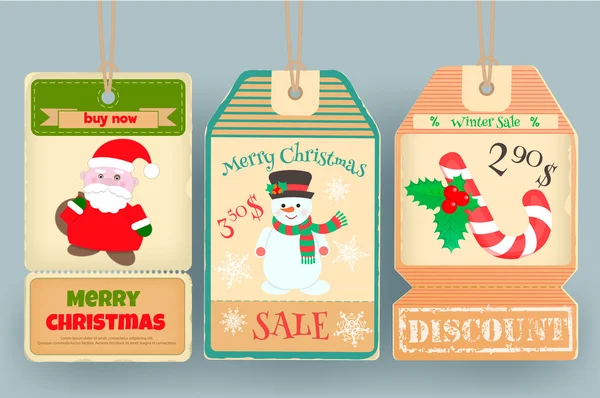 Winter Sale Tags — Stock Vector