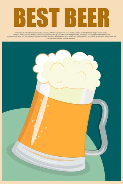 Poster Best Beer Poster style — Stock vektor