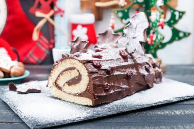 Ahşap arka plan masaya yeni yıl Noel oturum