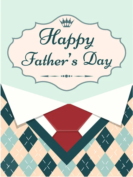 S pozdravem kartu šťastný otec den s prvky pánského oblečení a fram — Stockový vektor