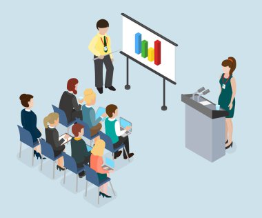 Koçluk ve Mentorluk kavramı 3d infografic izometrik iş 