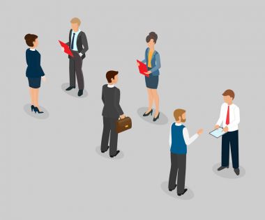 Ofiste konuşmak insanlar