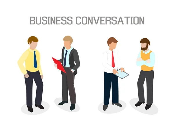 Concepto de conversación empresarial . — Vector de stock