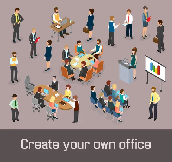 Δημιουργήστε το δικό σας γραφείο concept. — Διανυσματικό Αρχείο