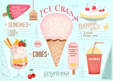 Placemat Ice Cream clipart