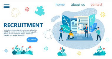 İşe Alma Konsepti Sancak Vektörü İllüstrasyonu