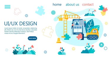 Ui Ux Tasarımı Tasarım Vektör İllüstrasyonu 