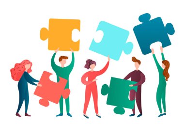   Ofis çalışanları takım çalışması kavramı 