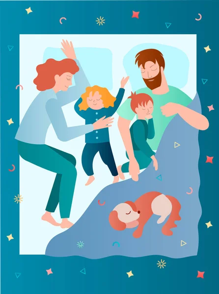 Vector illustratie concept van welterusten zoete dromen — Stockvector