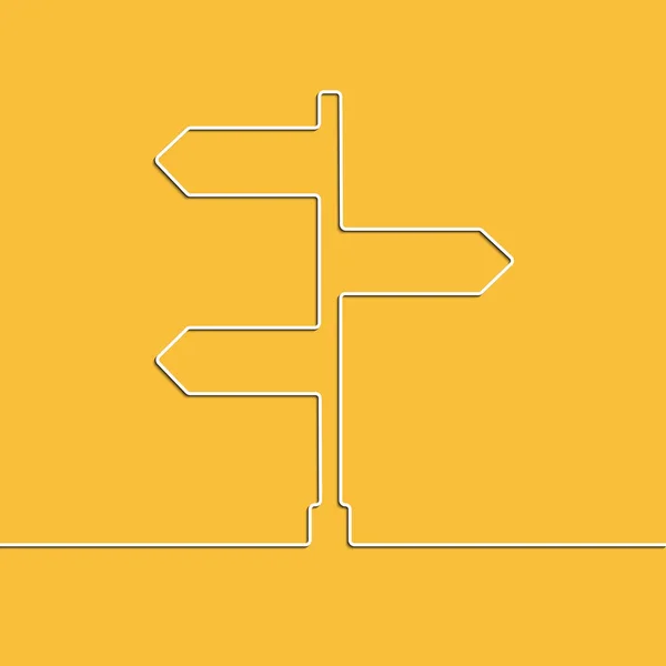 Het concept pijl teken kiezen richting de kruising van de weg. — Stockfoto