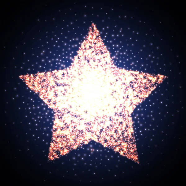 Ретро-звезда светится световым знаменем. Логотип кинопремии . — стоковое фото