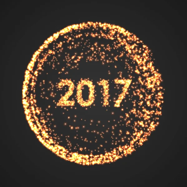 幸せな新しい年 2017年背景。カレンダーの装飾。グリーティング カード。中国のテンプレートのためのオンドリの。ベクトル図 — ストックベクタ