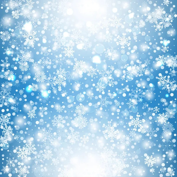 Fondo de invierno con nieve. Banner de Navidad. Vector — Archivo Imágenes Vectoriales