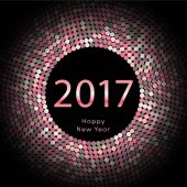 Šťastný nový rok 2017 pozadí. Kalendář dekorace. Blahopřání. Čínská šablona pro kohouta. Vektorové ilustrace