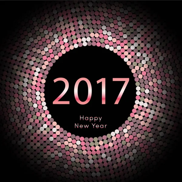 Happy New Year 2017 background. Decorarea calendarului. Felicitări. Șablon chinezesc pentru cocoș. Ilustrație vectorială — Vector de stoc