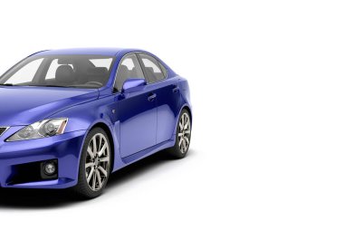 CG 3d render beyaz bir arka plan üzerinde izole genel lüks spor otomobil. Grafik illüstrasyon