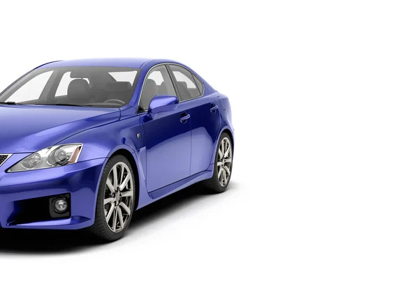 CG általános luxus sport autó elszigetelt fehér background 3d render. Grafikus ábrája — Stock Fotó