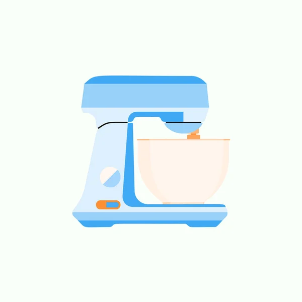 Máquina de liquidificador de cozinha de suco fácil de fazer bebidas, mistura de alimentos saudável. Agitar cozinhar. Equipamento em estilo plano. Vetor —  Vetores de Stock