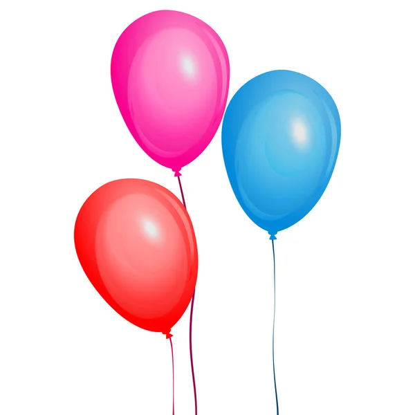 Ensemble de ballons brillants de couleur. Illustration vectorielle ballon multicolore — Image vectorielle