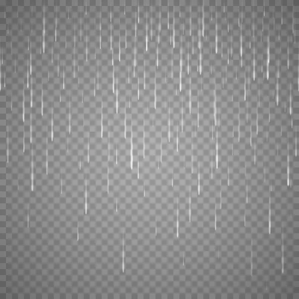 Image transparente de la pluie. Vecteur Rainy fond nuageux — Image vectorielle