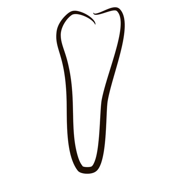 Människans tänder ikoner som isolerade på vit bakgrund för dental klinik. Linjära tandläkare logotyp. Vektor — Stock vektor