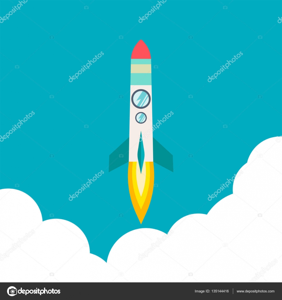 Raketenschiff In Einem Flachen Style Vector Illustration Mit 3d Fliegenden Raketen Raumfahrt Zum Mond Space Raketenstart Projektstart Und Entwicklungsprozes Innovationsprodukt Kreative Ideen Management Stockvektor C Whilerests 135144416
