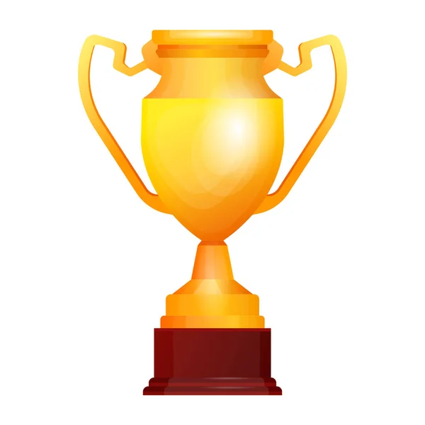 Gagnants tasses d'or. Ensemble de différents bols d'or champion trophée. Vecteur tasse signe . — Image vectorielle