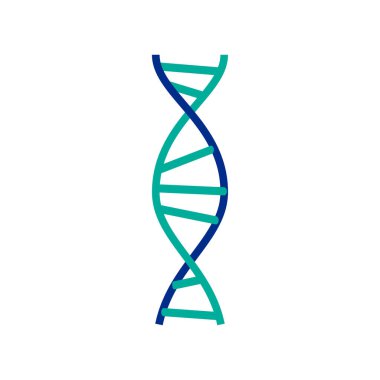DNA molekülü işareti, genetik elemanlar ve simgeler koleksiyon strand. Vektör