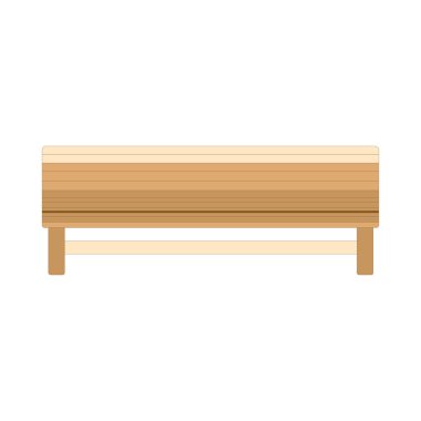 Ahşap bank. İzole banklar. Vektör düz Görünüm simgesi tasarım açık.