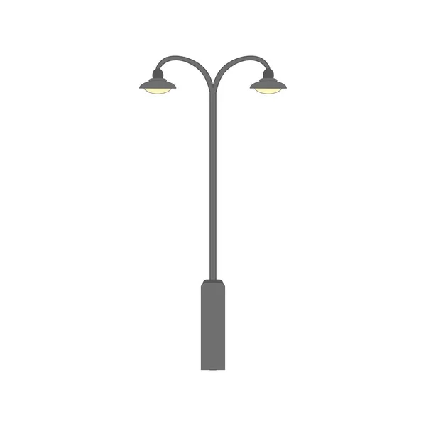 Street light silhouette. Flat road lamp symbol icon. Vector illustration — Stock Vector