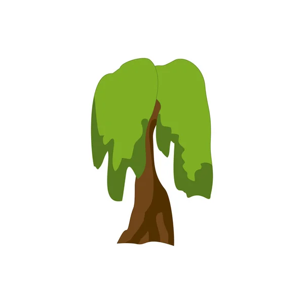 Árbol verde estilizado. Dibujos animados Vector ilustración — Archivo Imágenes Vectoriales