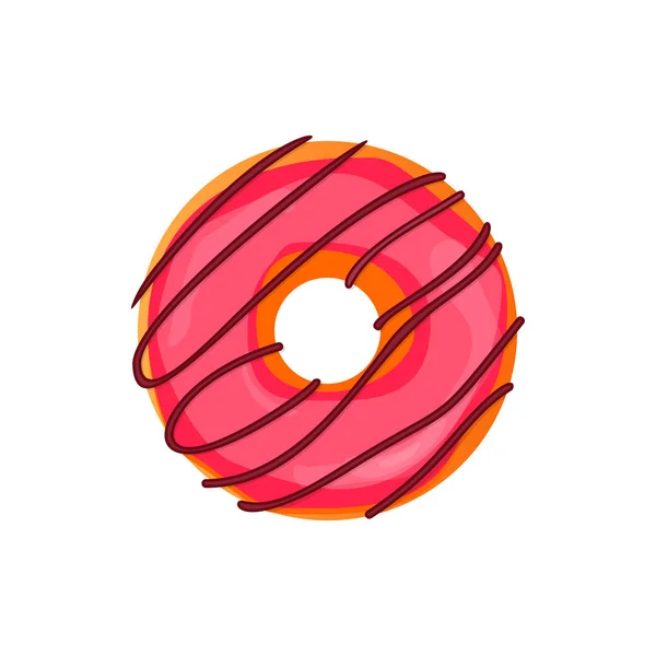Ensemble de donut avec des aspersions isolées sur fond blanc. Illustration vectorielle — Image vectorielle