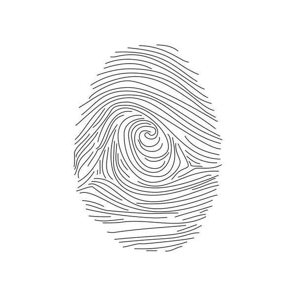 Set of fingerprints icons, id security identity. Vector illustration — Stock Vector