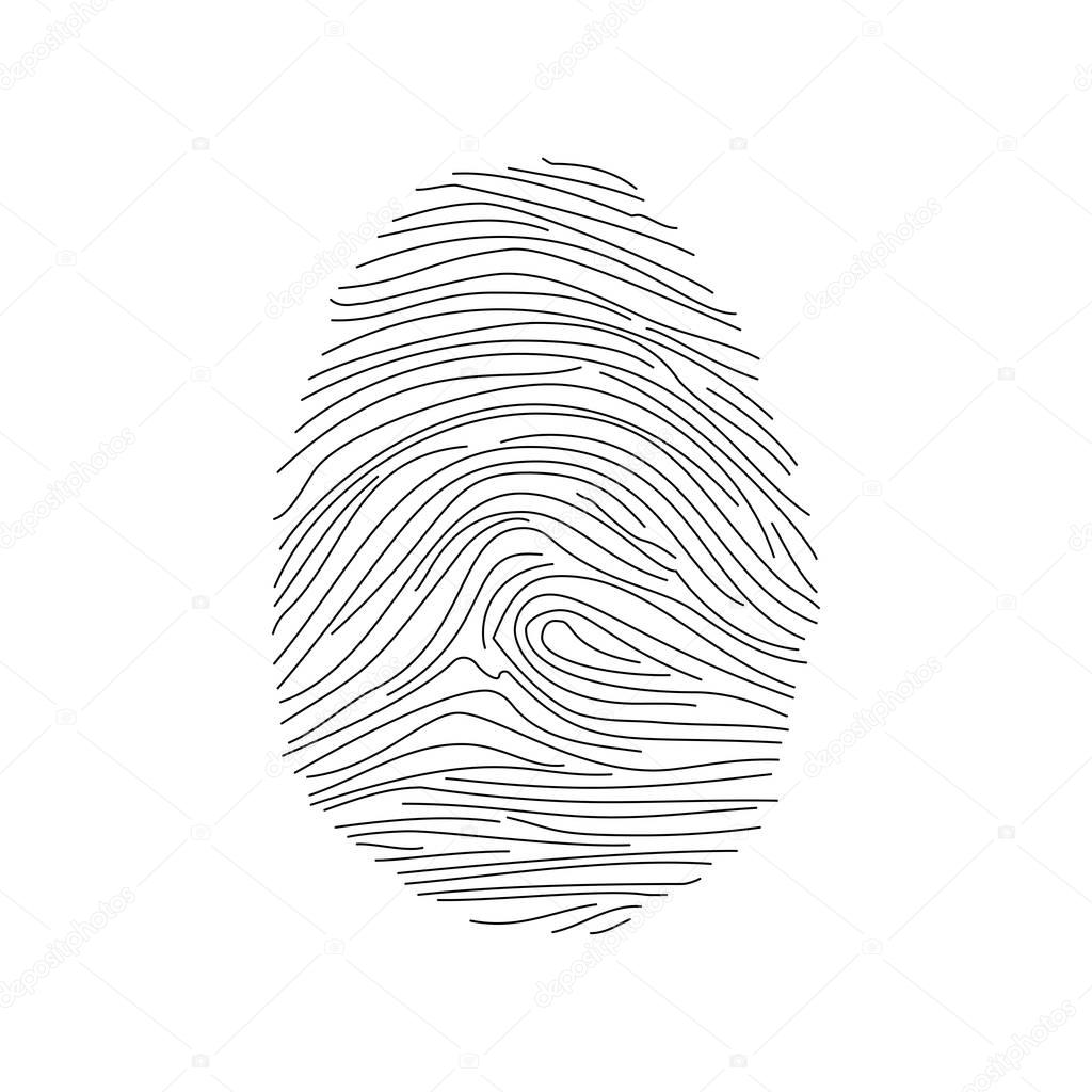 Fingerprint icon. Vector