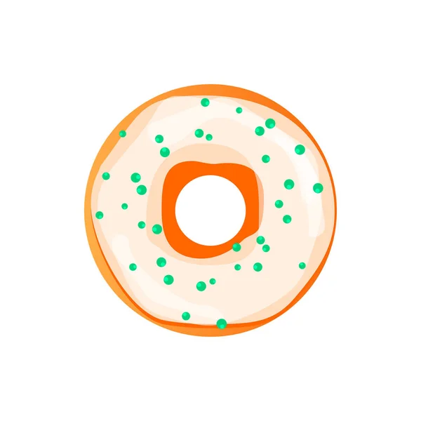 Illustration de donut. Donut isolé sur un fond clair. Icône de donut dans un style plat. Donuts dans l'ensemble de glaçure. Collection de beignets doux isolés. Donuts sucre glace . — Image vectorielle