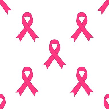 Beyaz arka plan üzerinde izole Meme Kanseri Bilinçlendirme pembe tek şerit. illüstrasyon