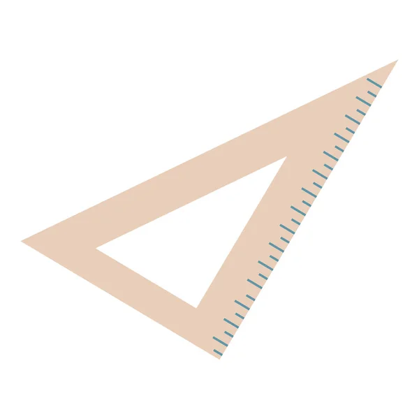 Triângulo de madeira, isolado sobre fundo branco . — Fotografia de Stock