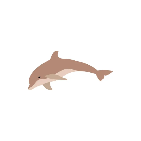 Милий дельфін стрибає ілюстрацією персонажів мультфільмів. Векторні — стоковий вектор