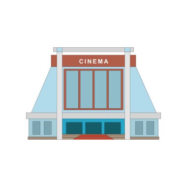 Sinema Binası düz stil. Sinema Salonu.