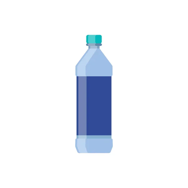 Diseño plano de agua de vidrio de botella. Ilustración vectorial — Vector de stock