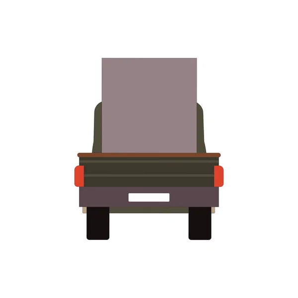 Грузовой фургон, изолированный на белом. Векторная иллюстрация — стоковый вектор