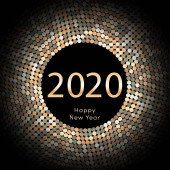 Šťastný nový rok 2020 dot pozadí. Kalendář dekorace. Pozdrav. Čínská šablona kalendáře pro rok myši. Vektor
