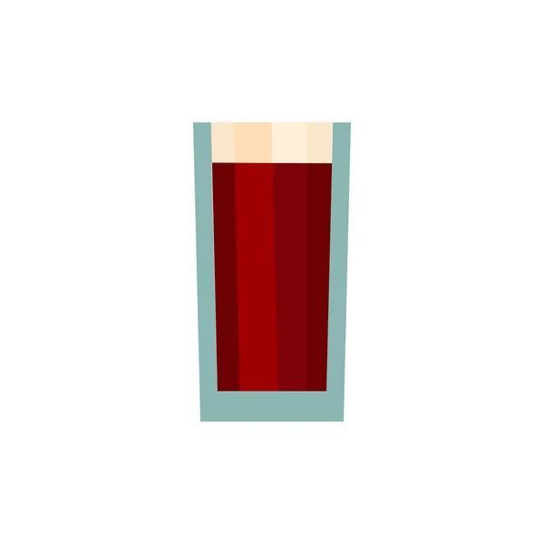 Bira cam simgesi beyaz arka plan üzerinde izole. Karikatür alkol kupa. Vektör çizimi — Stok Vektör